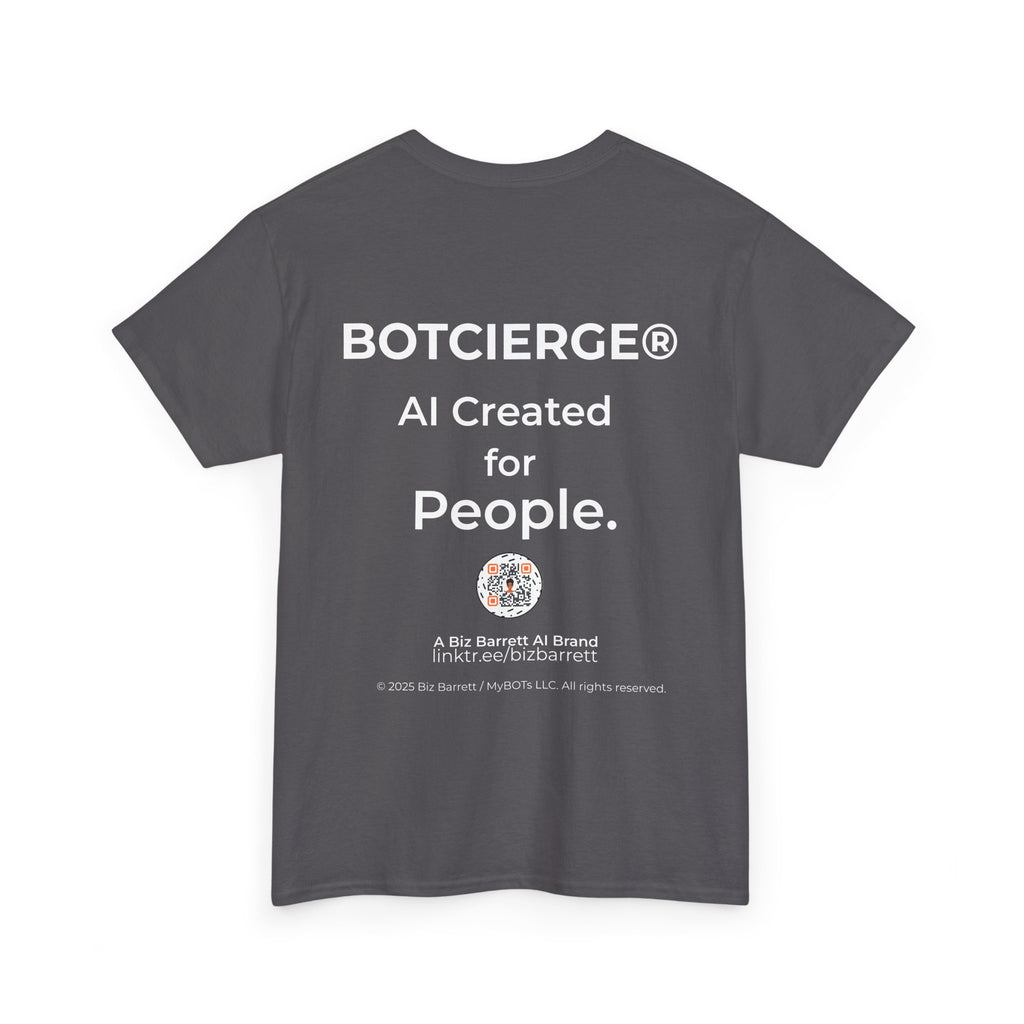 Unisex Security BOT Heavy Cotton Tee (Dark Edition white text)