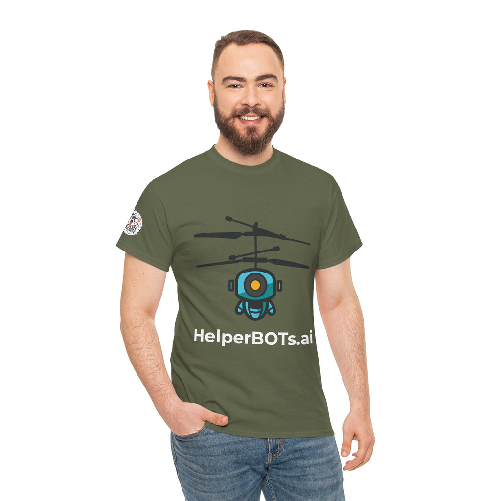Unisex Security BOT Heavy Cotton Tee (Dark Edition with White Print)