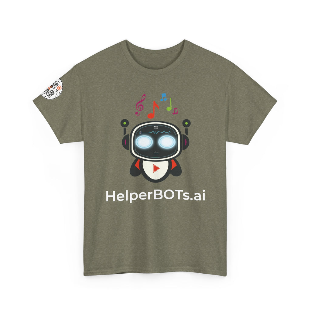 Unisex Music BOT Heavy Cotton Tee (Dark Edition with White Print)