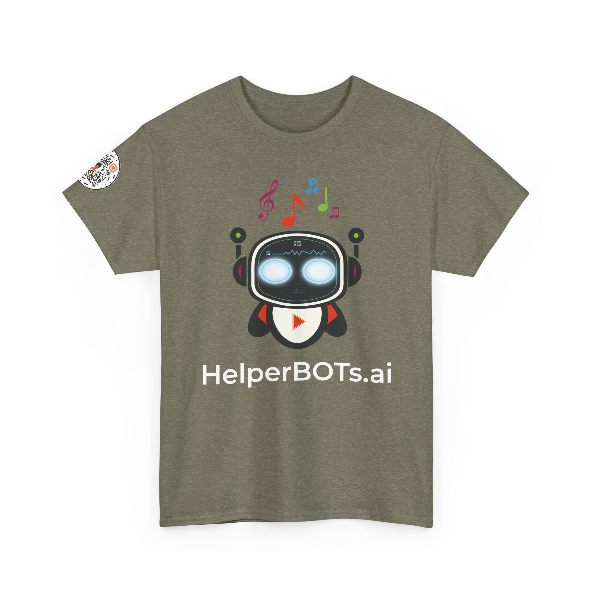 Unisex Music BOT Heavy Cotton Tee (Dark Edition with White Print)