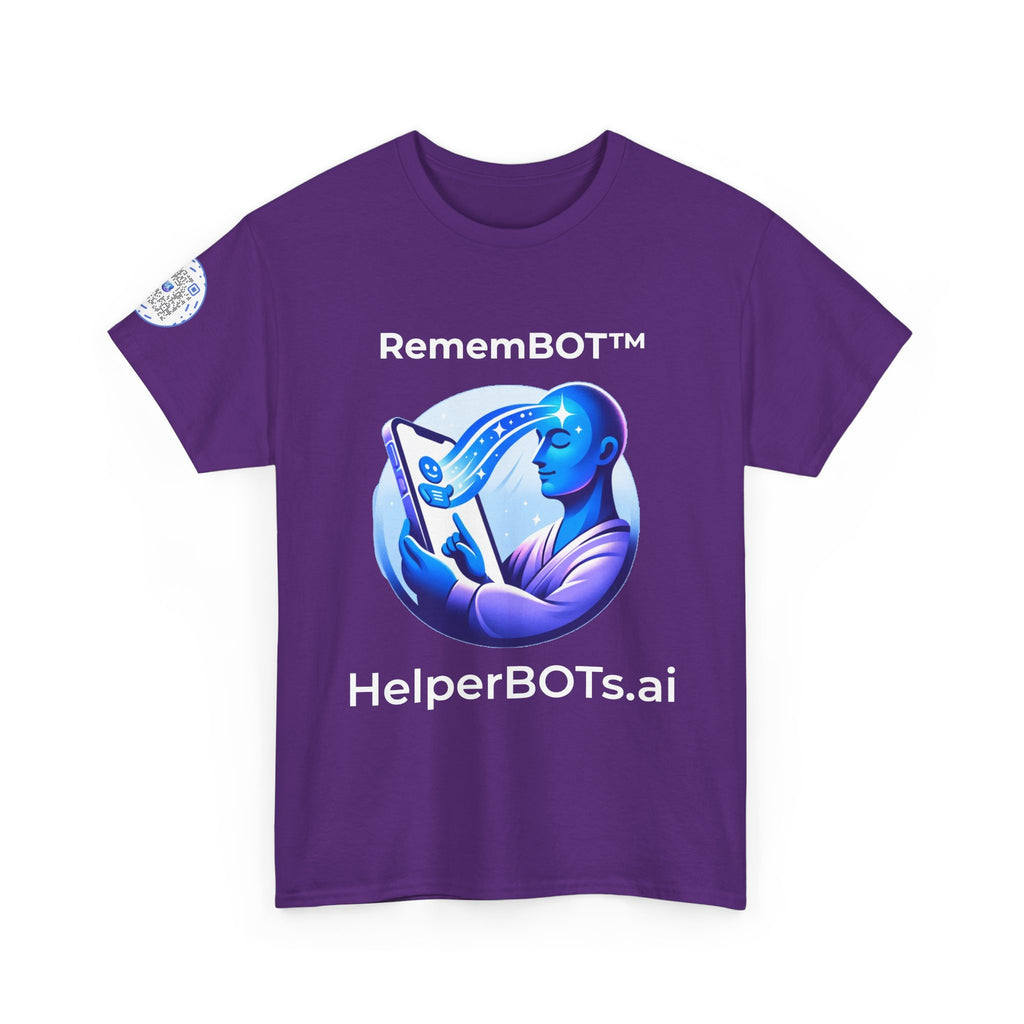 Unisex RememBOT™ Heavy Cotton Tee (Dark Edition with White Print)