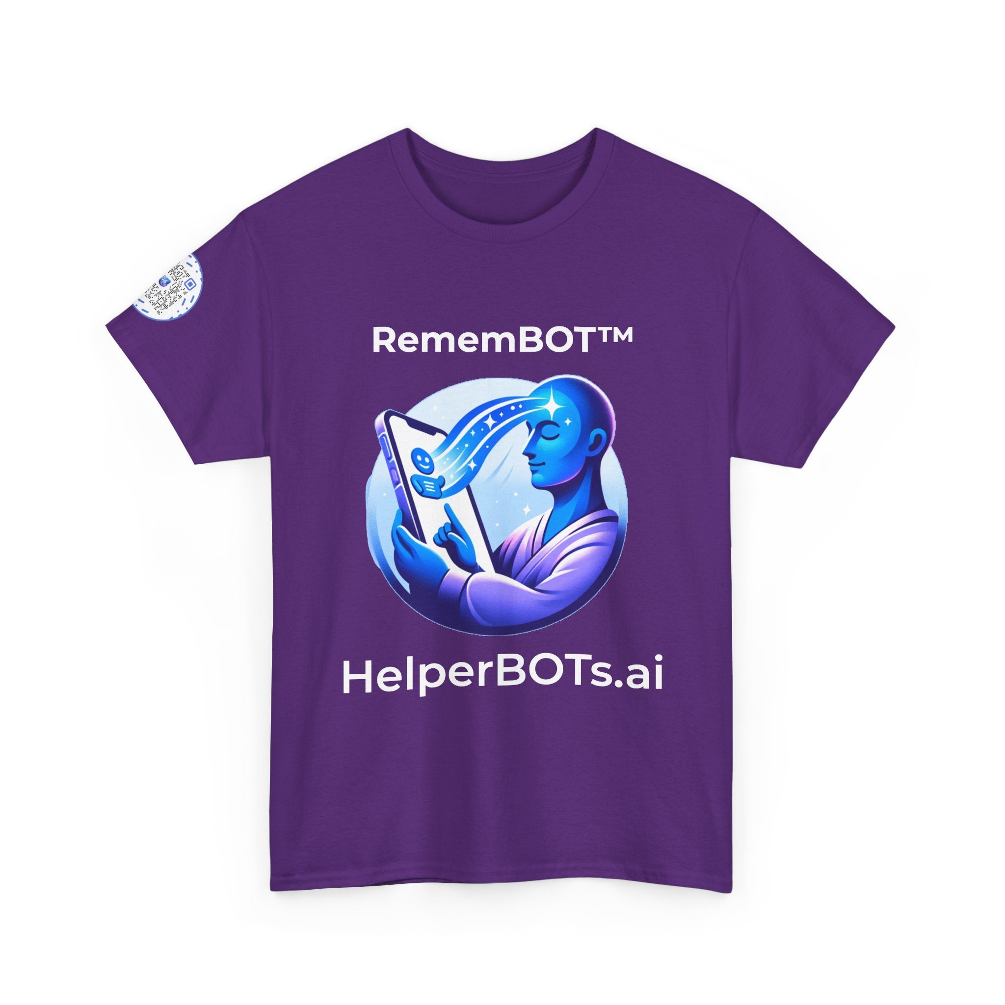 Unisex RememBOT™ Heavy Cotton Tee (Dark Edition with White Print)
