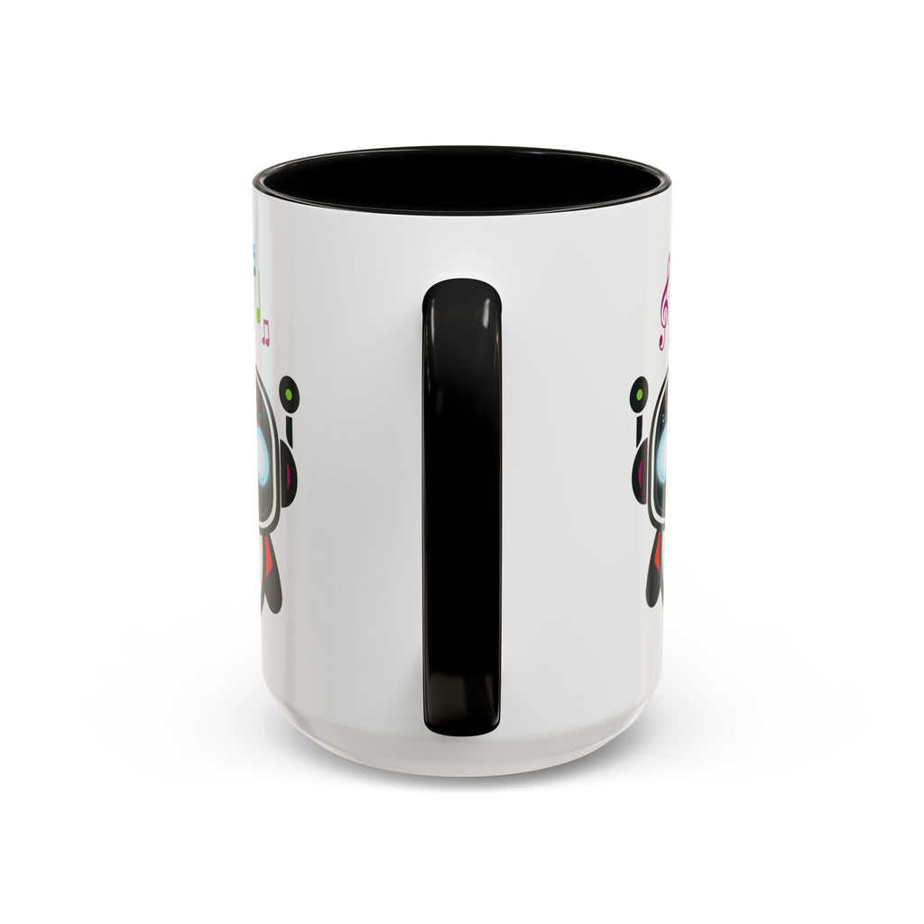 Music BOT Accent Coffee Mug (11, 15oz) (Light Edition with Black Print)