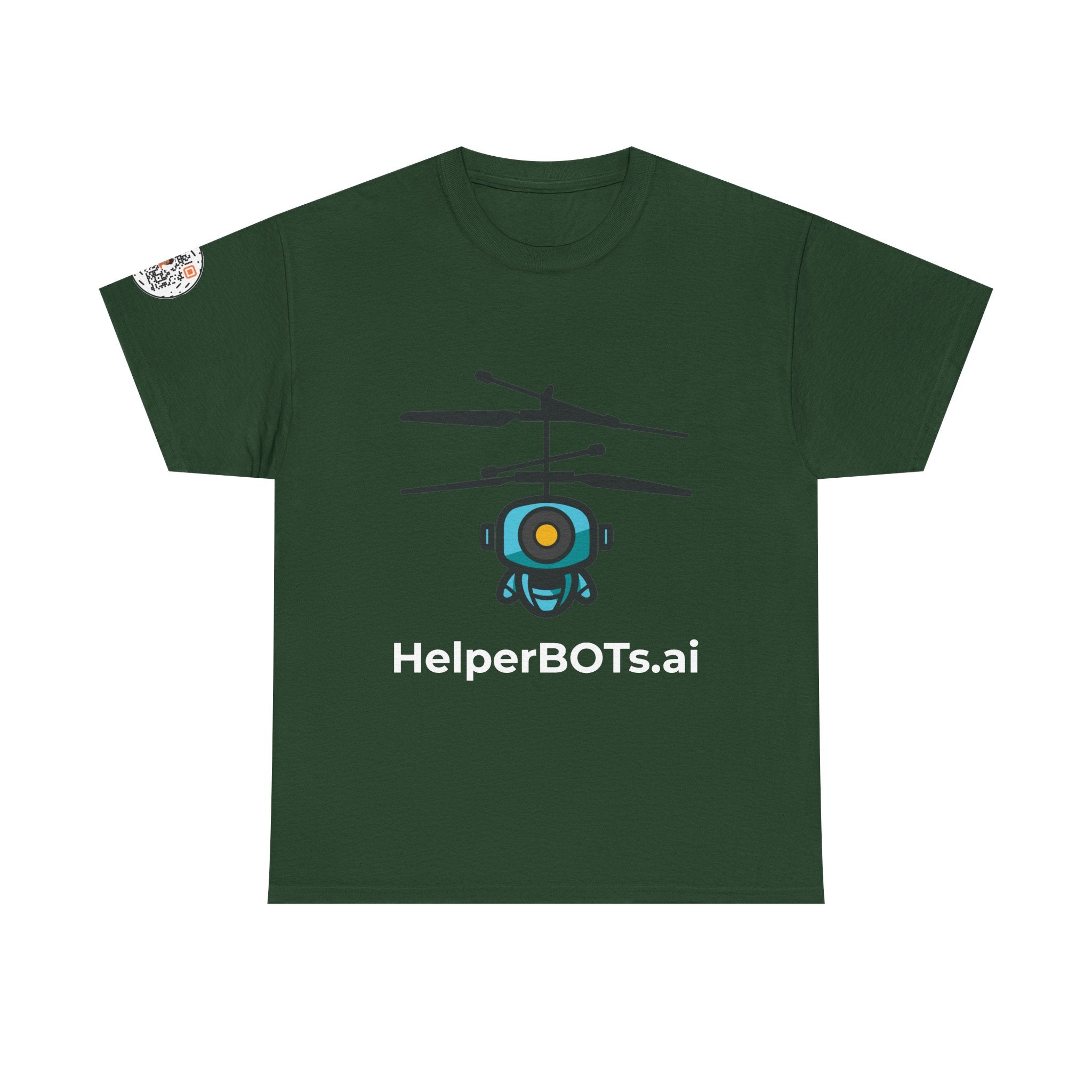 Unisex Security BOT Heavy Cotton Tee (Dark Edition with White Print)
