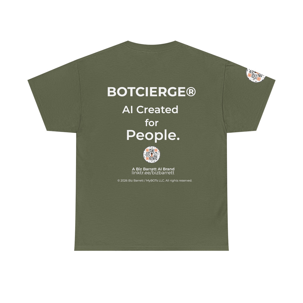 Unisex Security BOT Heavy Cotton Tee (Dark Edition with White Print)