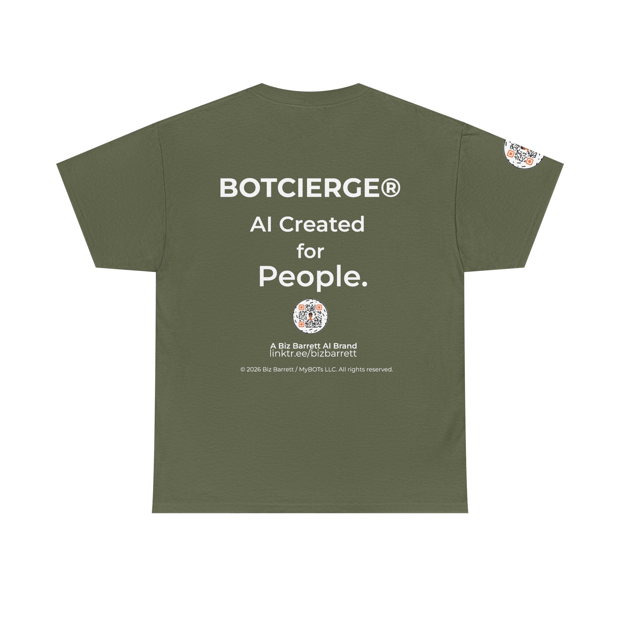 Unisex Security BOT Heavy Cotton Tee (Dark Edition with White Print)