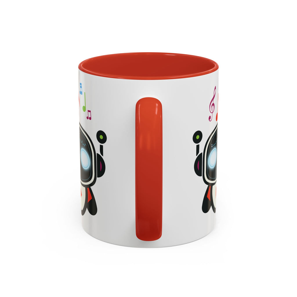 Music BOT Accent Coffee Mug (11, 15oz) (Light Edition with Black Print)