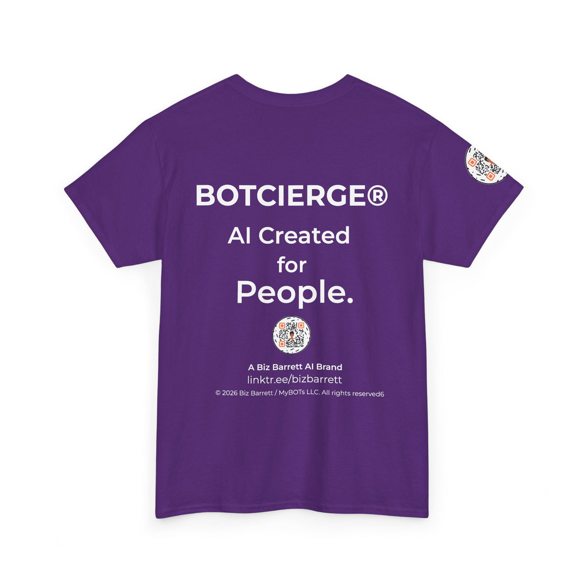 Unisex Healthcare BOT Heavy Cotton Tee (Dark Edition with White Print)