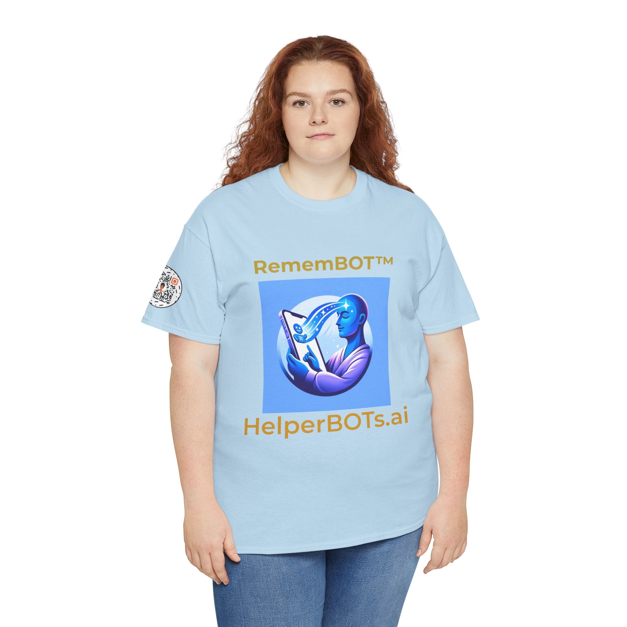 Unisex RememBOT™ Heavy Cotton Tee (Light Edition with Gold Lettering)