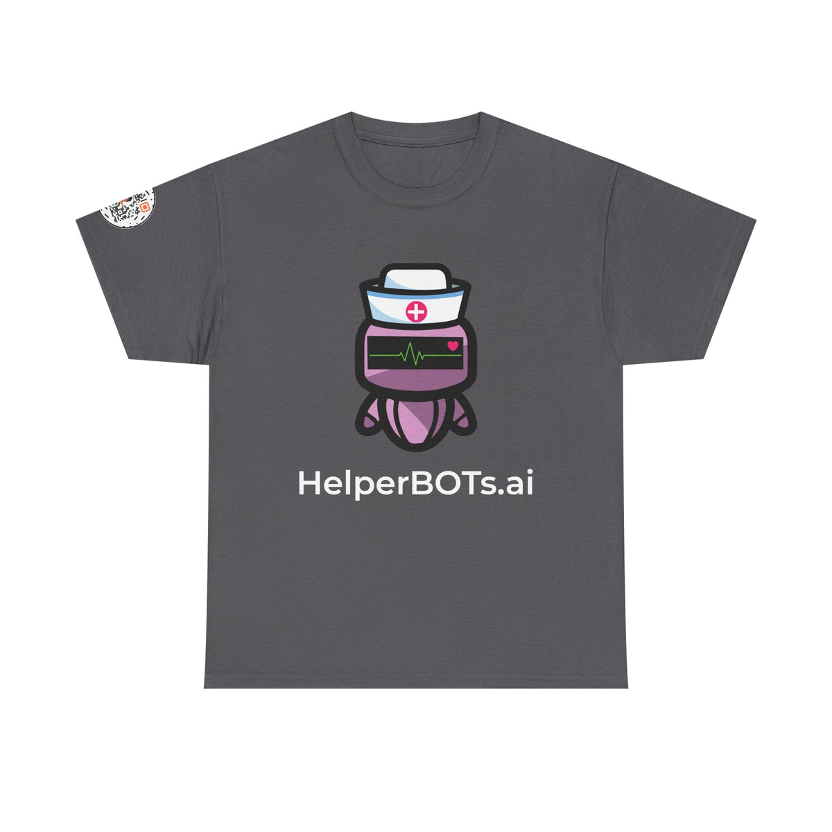 Unisex Healthcare BOT Heavy Cotton Tee (Dark Edition with White Print)