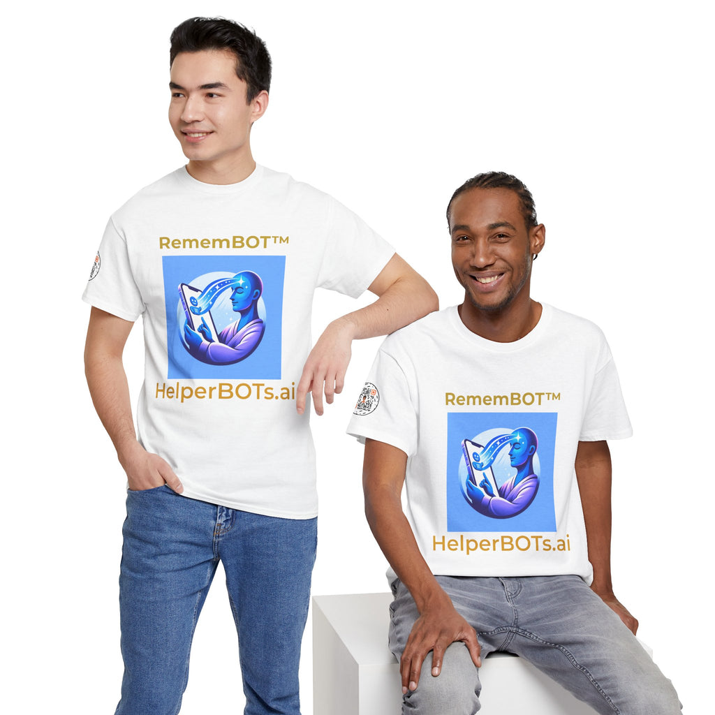 Unisex RememBOT™ Heavy Cotton Tee (Light Edition with Gold Lettering)