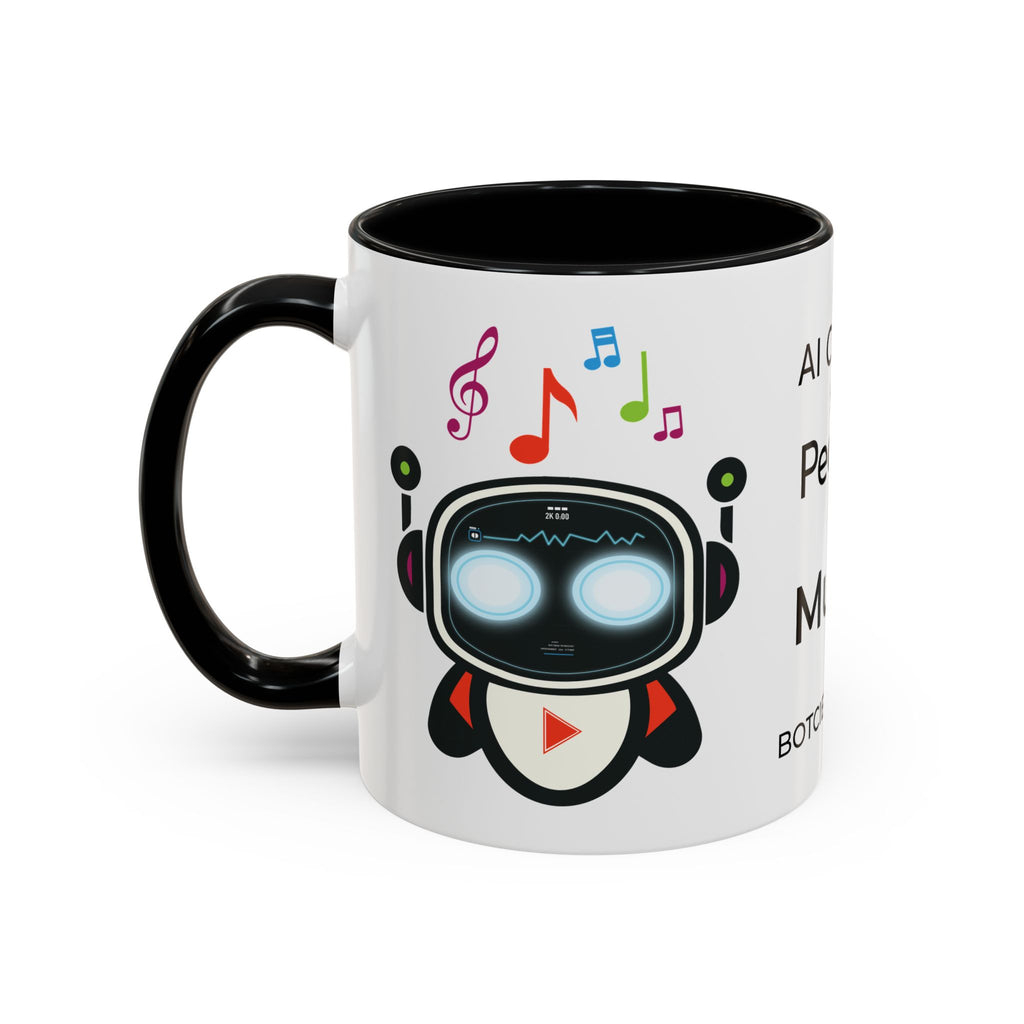 Music BOT Accent Coffee Mug (11, 15oz) (Light Edition with Black Print)