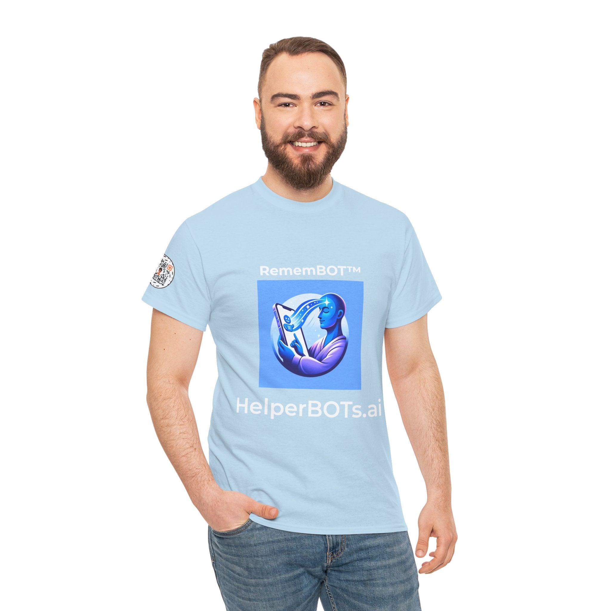 Unisex RememBOT™ Heavy Cotton Tee (Light Edition with White Lettering)