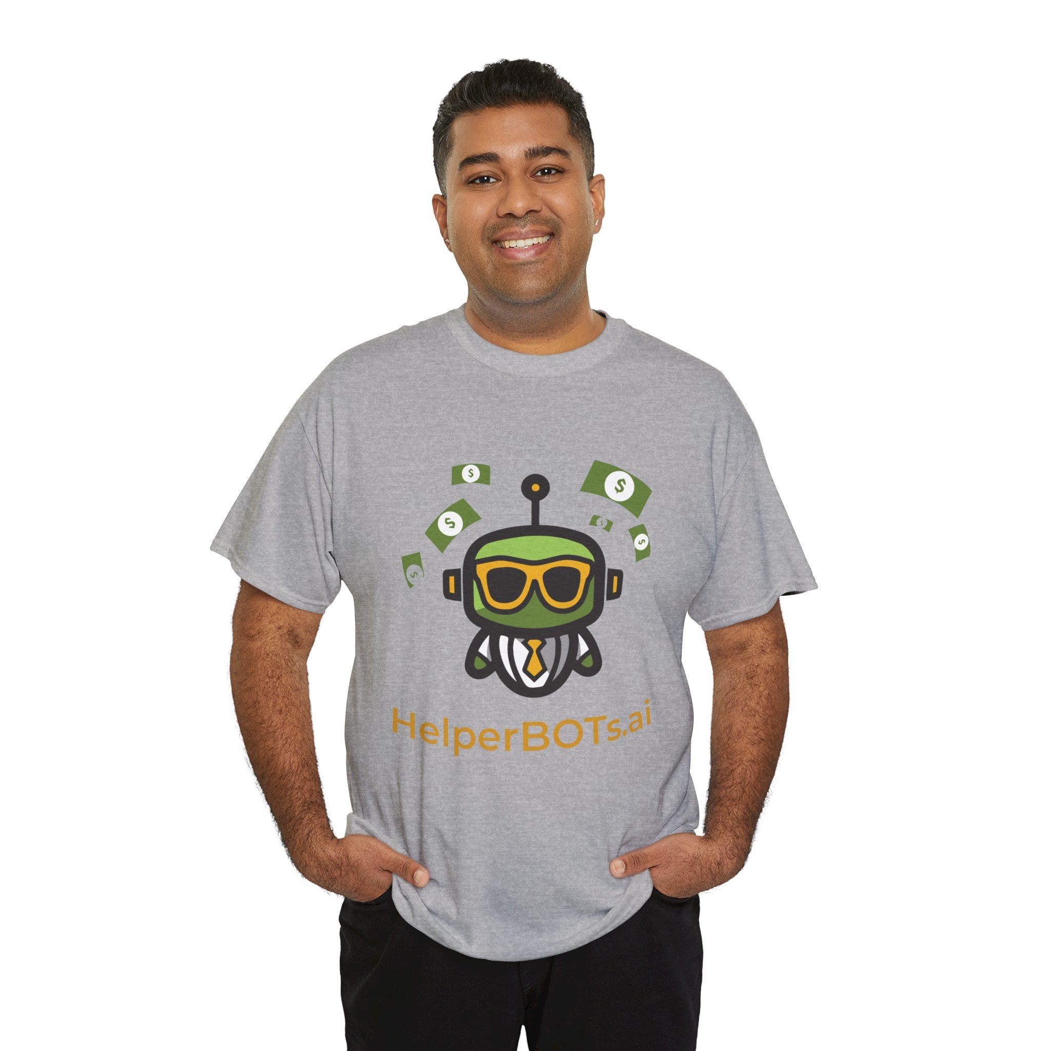 Unisex Financial BOT Heavy Cotton Tee (Dark Edition with Gold Print)