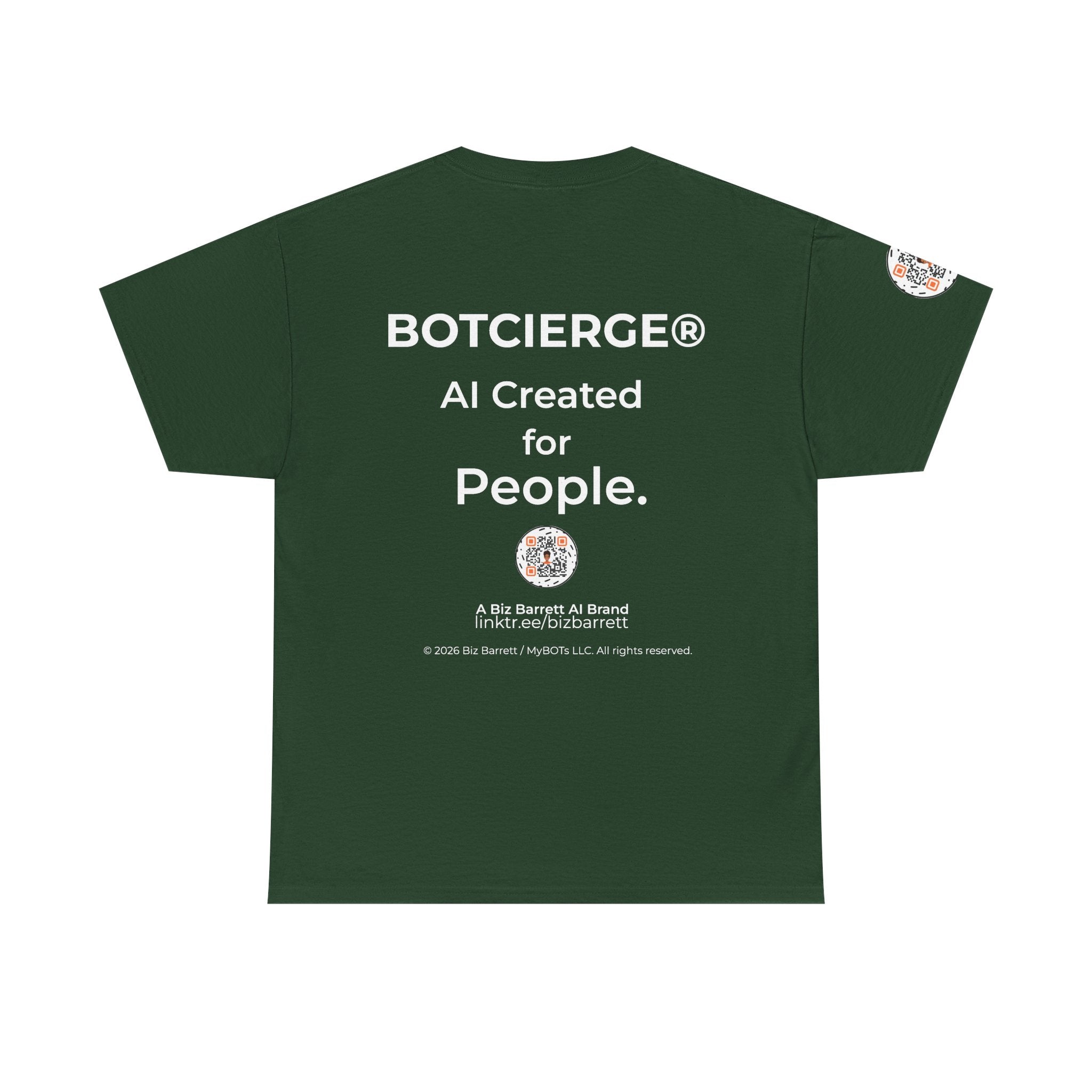 Unisex Security BOT Heavy Cotton Tee (Dark Edition with White Print)