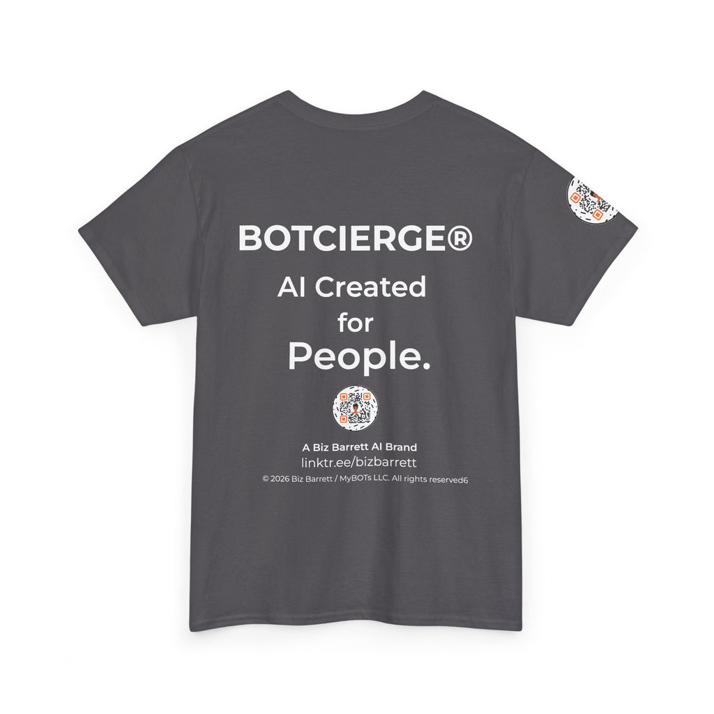 Unisex Healthcare BOT Heavy Cotton Tee (Dark Edition with White Print)