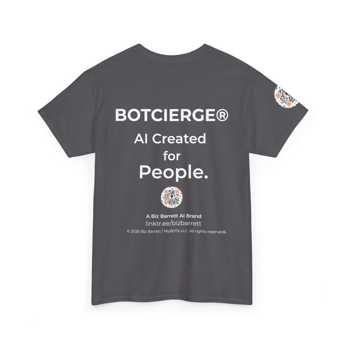 Unisex Healthcare BOT Heavy Cotton Tee (Dark Edition with White Print)
