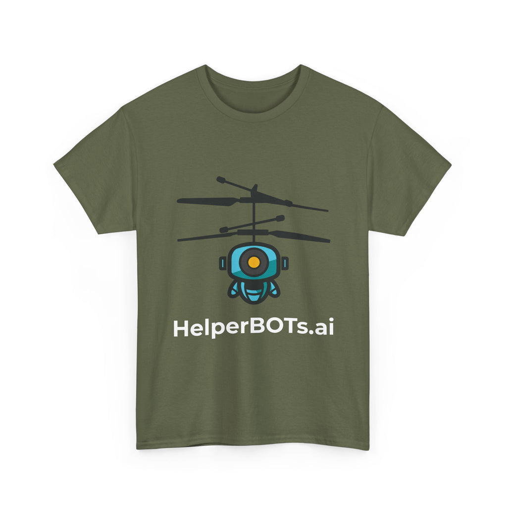 Unisex Security BOT Heavy Cotton Tee (Dark Edition white text)