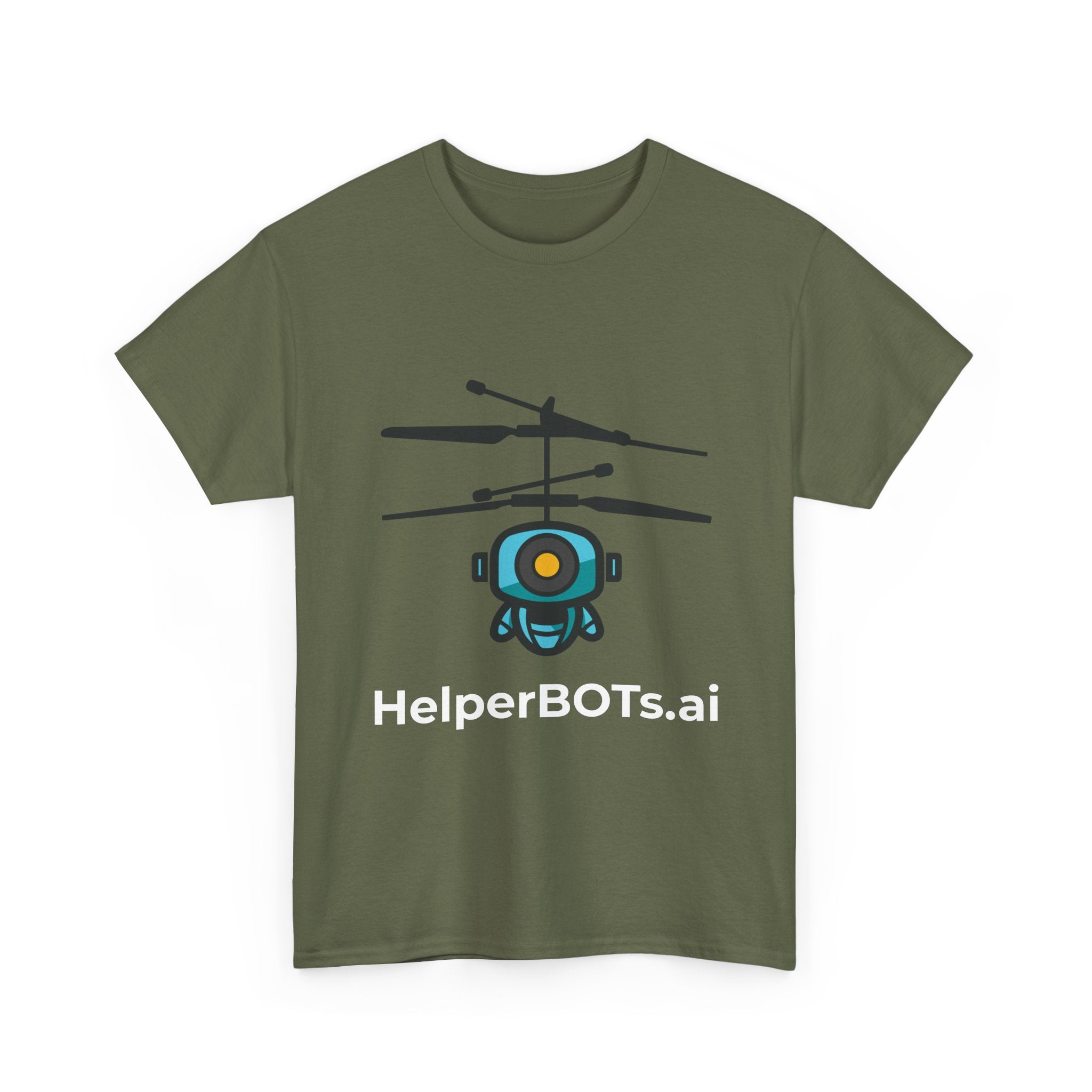 Unisex Security BOT Heavy Cotton Tee (Dark Edition white text)