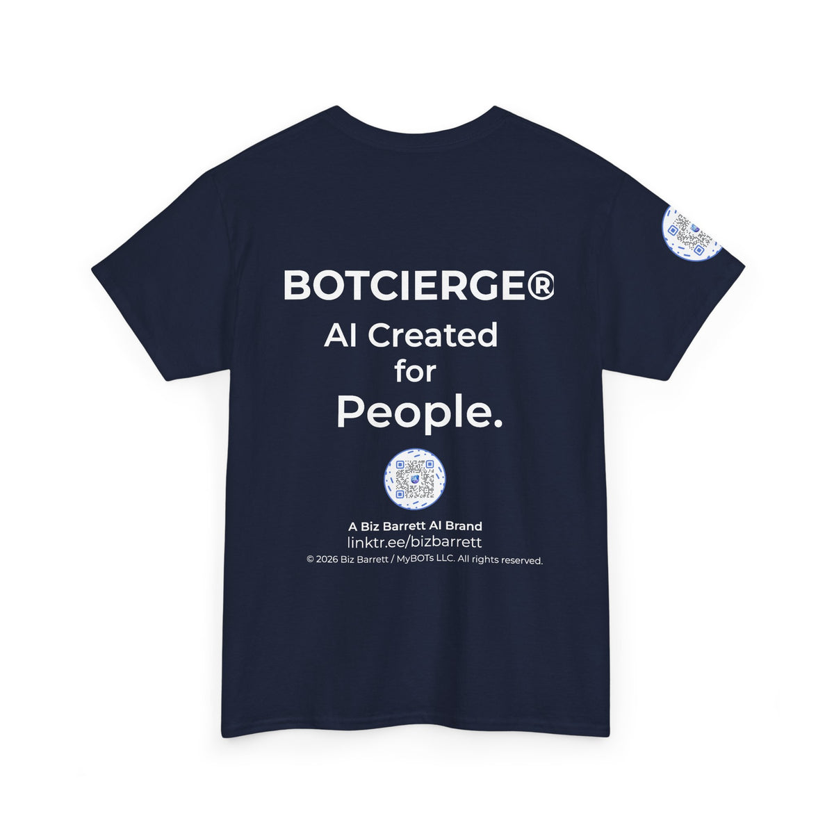 Unisex RememBOT™ Heavy Cotton Tee (Dark Edition with White Print)