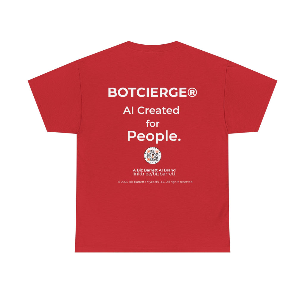 Unisex Security BOT Heavy Cotton Tee (Dark Edition white text)