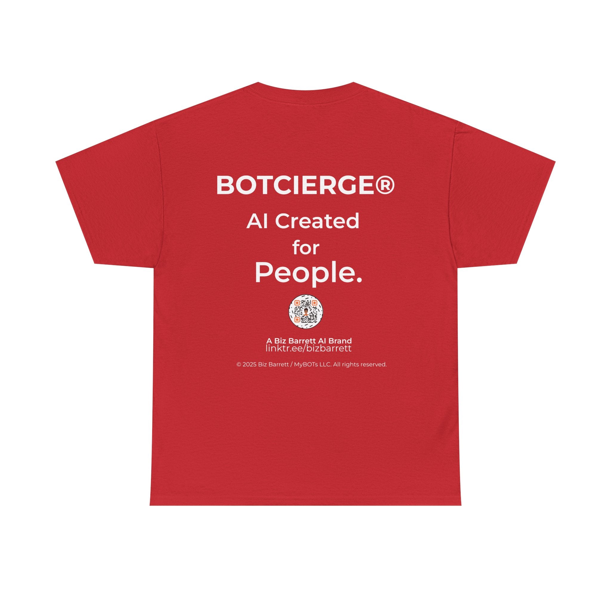 Unisex Security BOT Heavy Cotton Tee (Dark Edition white text)