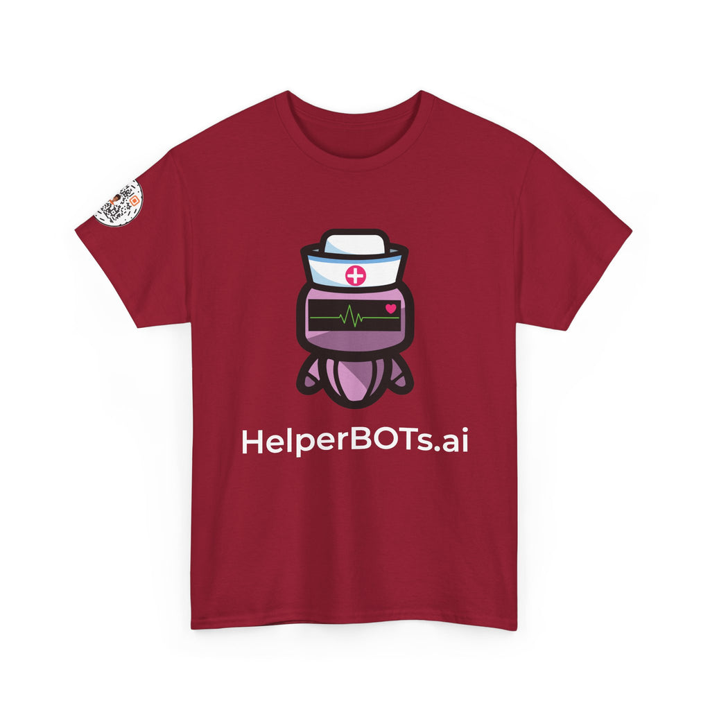 Unisex Healthcare BOT Heavy Cotton Tee (Dark Edition with White Print)