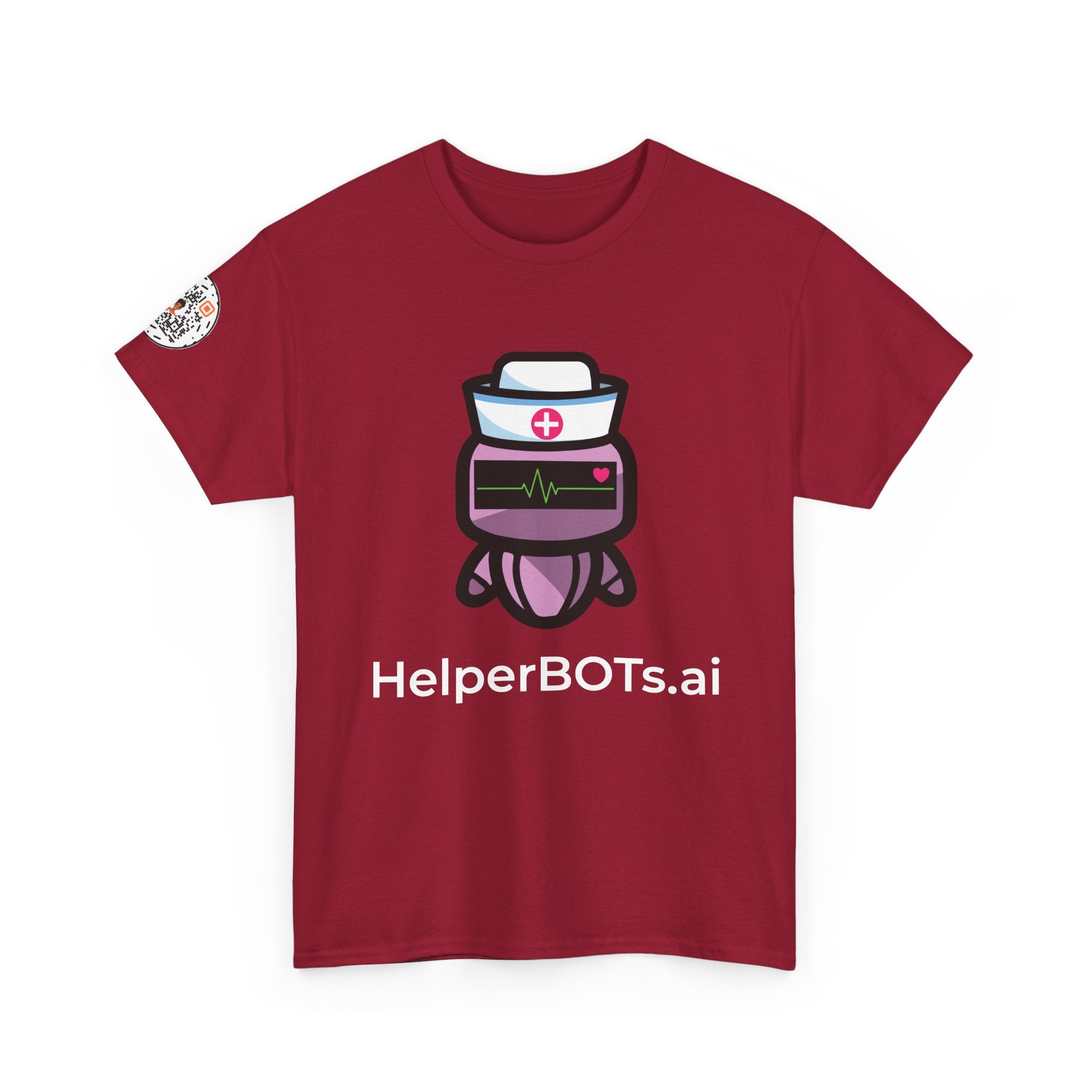 Unisex Healthcare BOT Heavy Cotton Tee (Dark Edition with White Print)