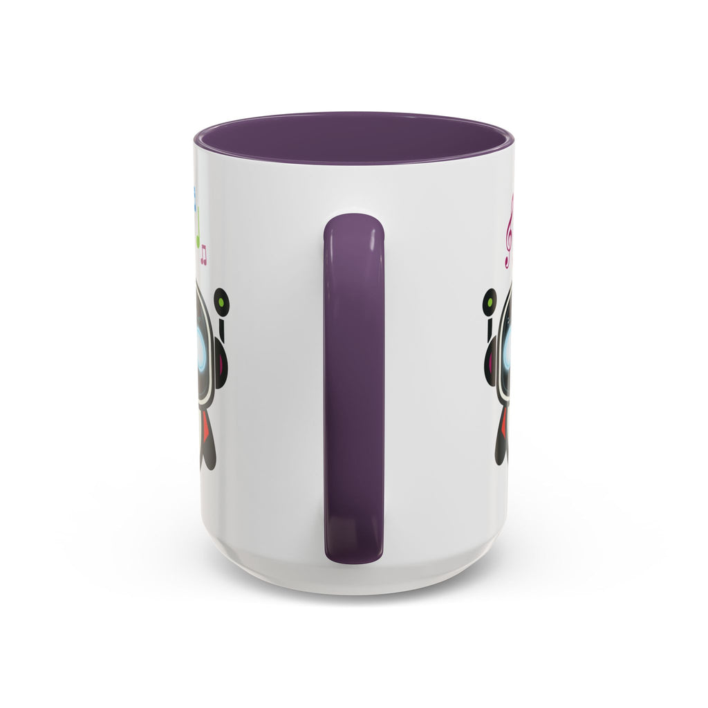 Music BOT Accent Coffee Mug (11, 15oz) (Light Edition with Black Print)