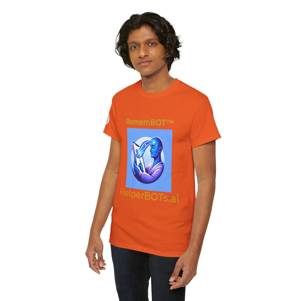 Unisex RememBOT™ Heavy Cotton Tee (Light Edition with Gold Lettering)