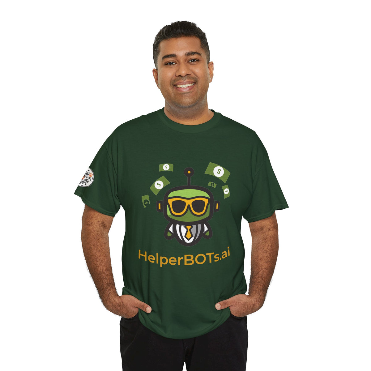 Unisex Financial BOT Heavy Cotton Tee (Dark Edition with Gold Print)