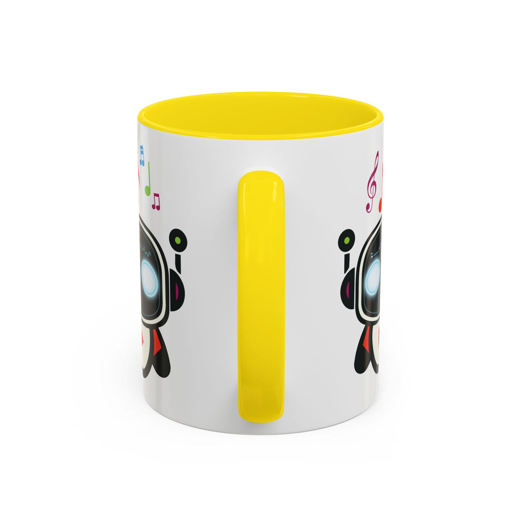 Music BOT Accent Coffee Mug (11, 15oz) (Light Edition with Black Print)