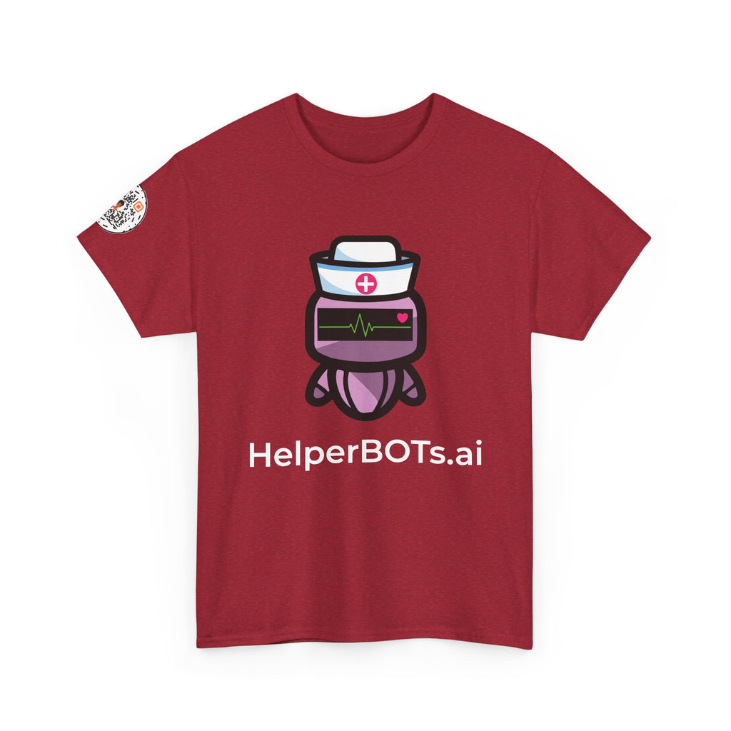 Unisex Healthcare BOT Heavy Cotton Tee (Dark Edition with White Print)