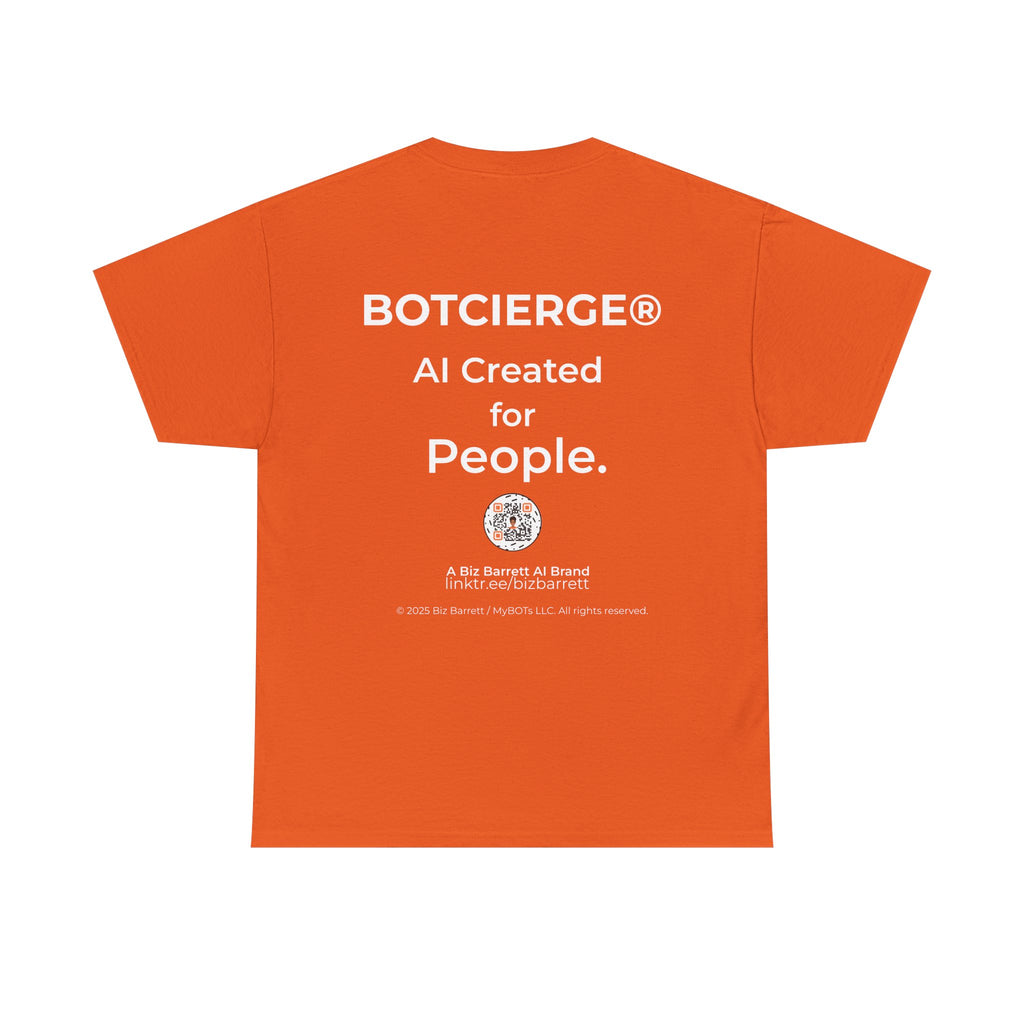 Unisex Security BOT Heavy Cotton Tee (Dark Edition white text)