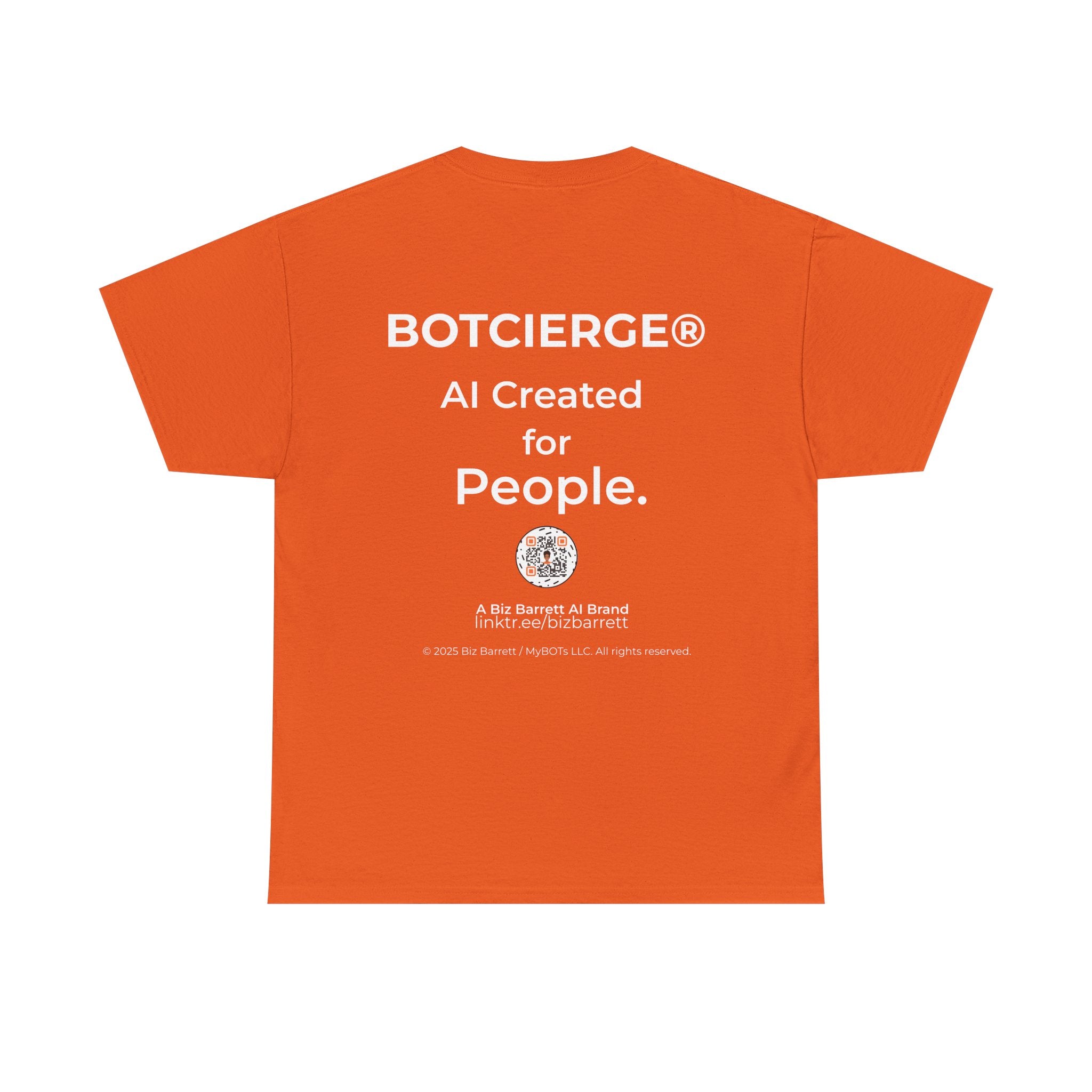 Unisex Security BOT Heavy Cotton Tee (Dark Edition white text)