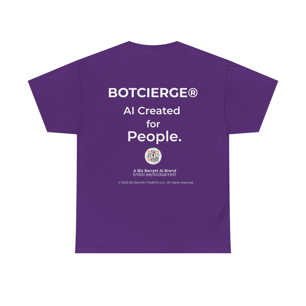 Unisex Security BOT Heavy Cotton Tee (Dark Edition white text)