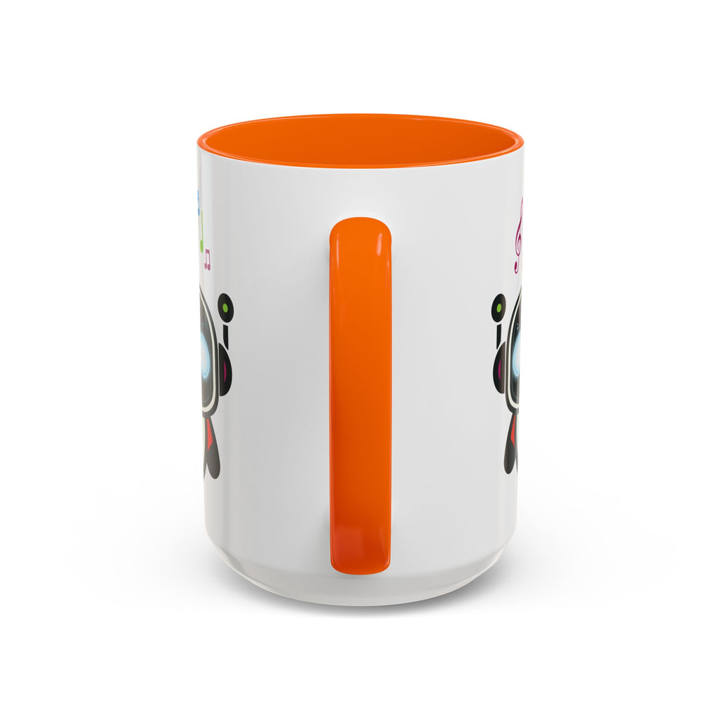 Music BOT Accent Coffee Mug (11, 15oz) (Light Edition with Black Print)