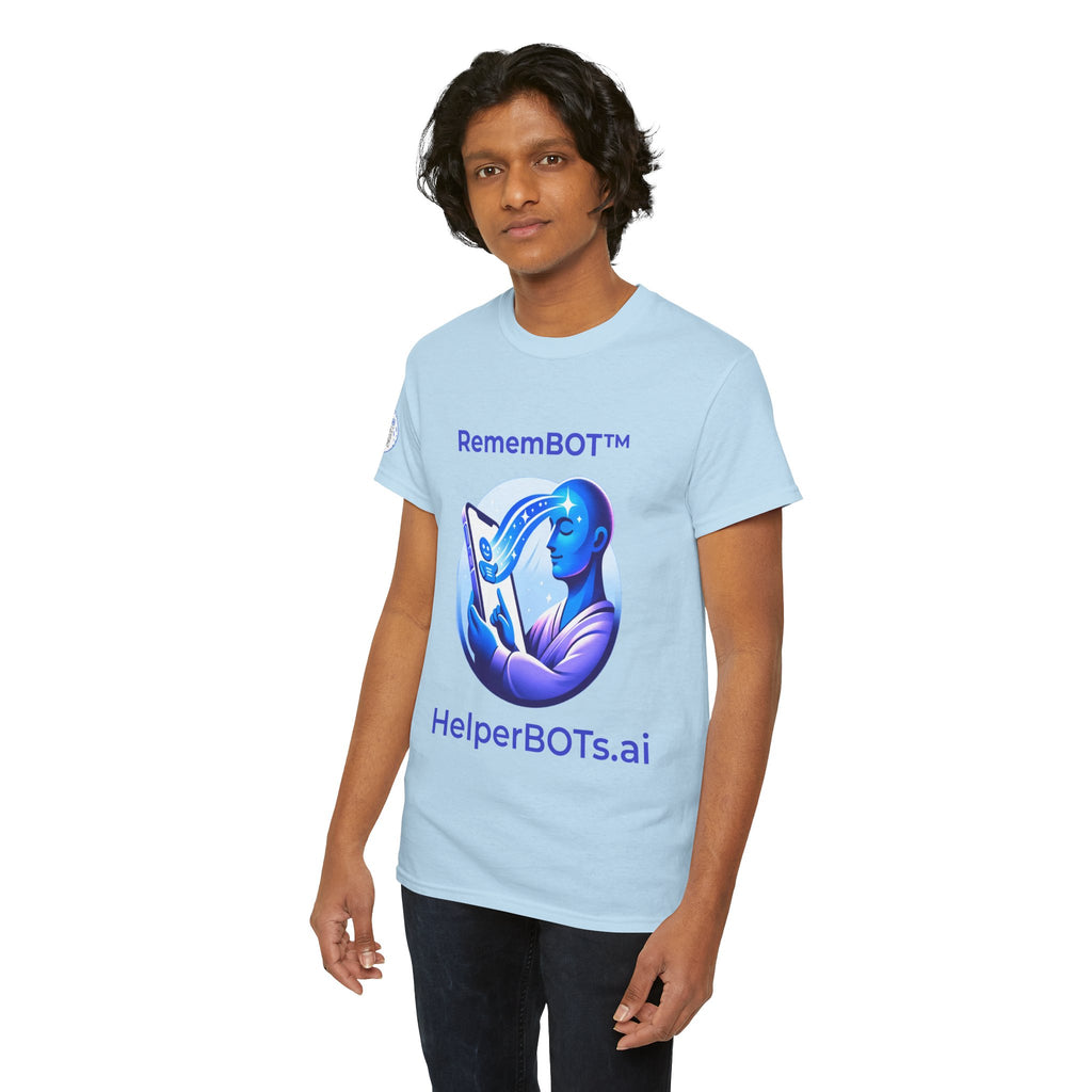Unisex RememBOT™ Heavy Cotton Tee (Light Edition with Purple Print)