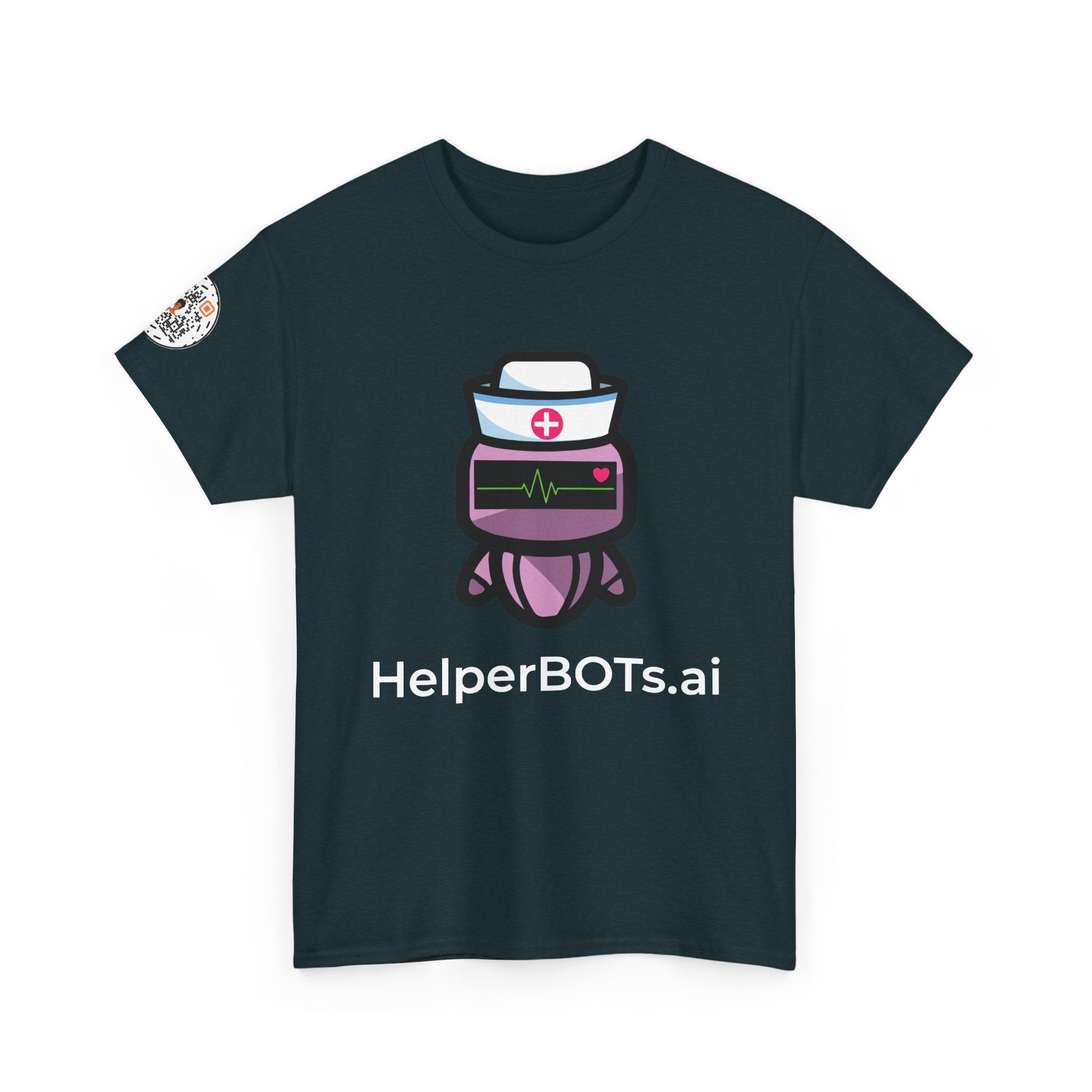 Unisex Healthcare BOT Heavy Cotton Tee (Dark Edition with White Print)