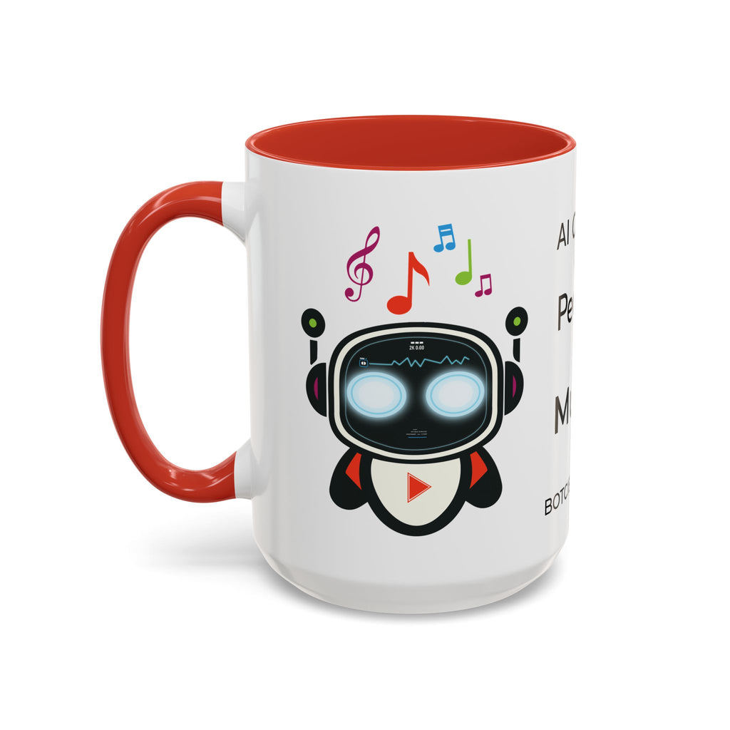 Music BOT Accent Coffee Mug (11, 15oz) (Light Edition with Black Print)