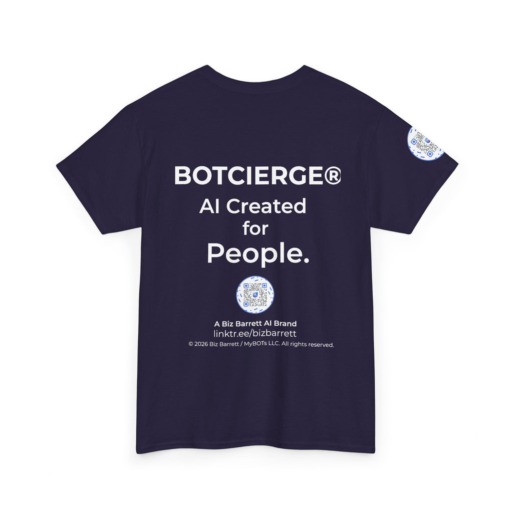 Unisex RememBOT™ Heavy Cotton Tee (Dark Edition with White Print)
