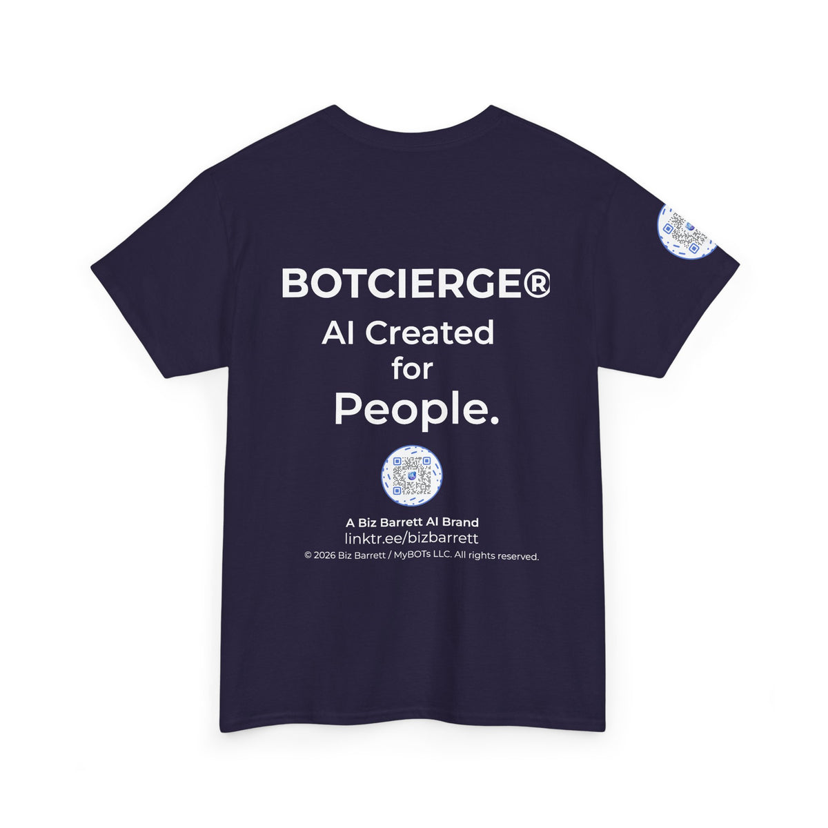 Unisex RememBOT™ Heavy Cotton Tee (Dark Edition with White Print)
