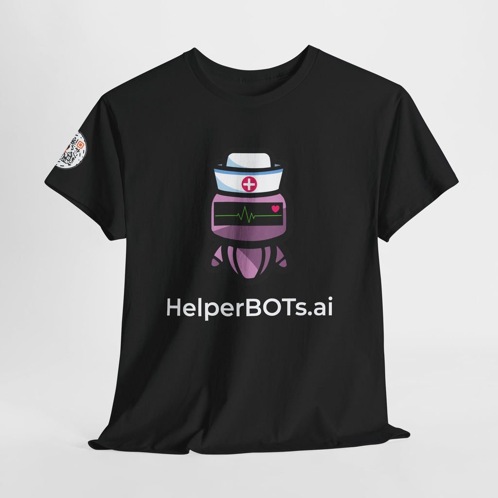 Unisex Healthcare BOT Heavy Cotton Tee (Dark Edition with White Print)