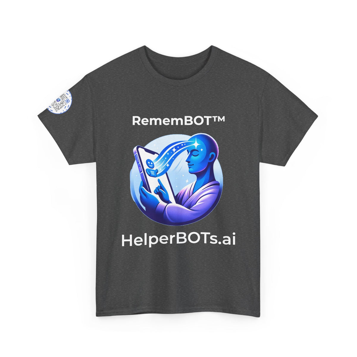 Unisex RememBOT™ Heavy Cotton Tee (Dark Edition with White Print)