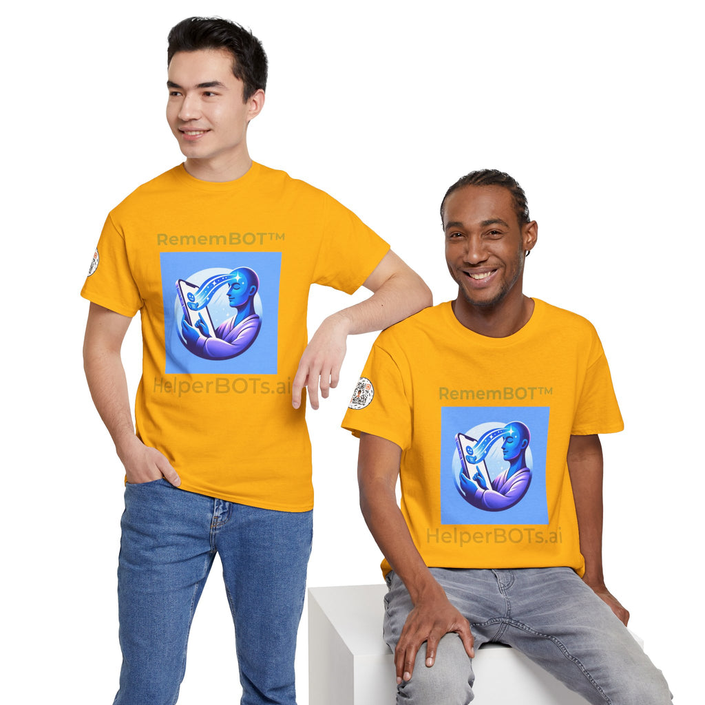 Unisex RememBOT™ Heavy Cotton Tee (Light Edition with Gold Lettering)