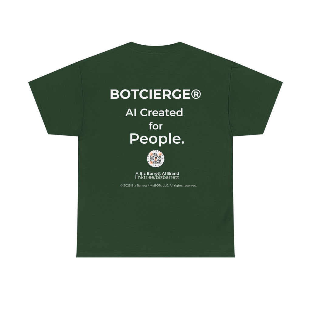 Unisex Security BOT Heavy Cotton Tee (Dark Edition white text)