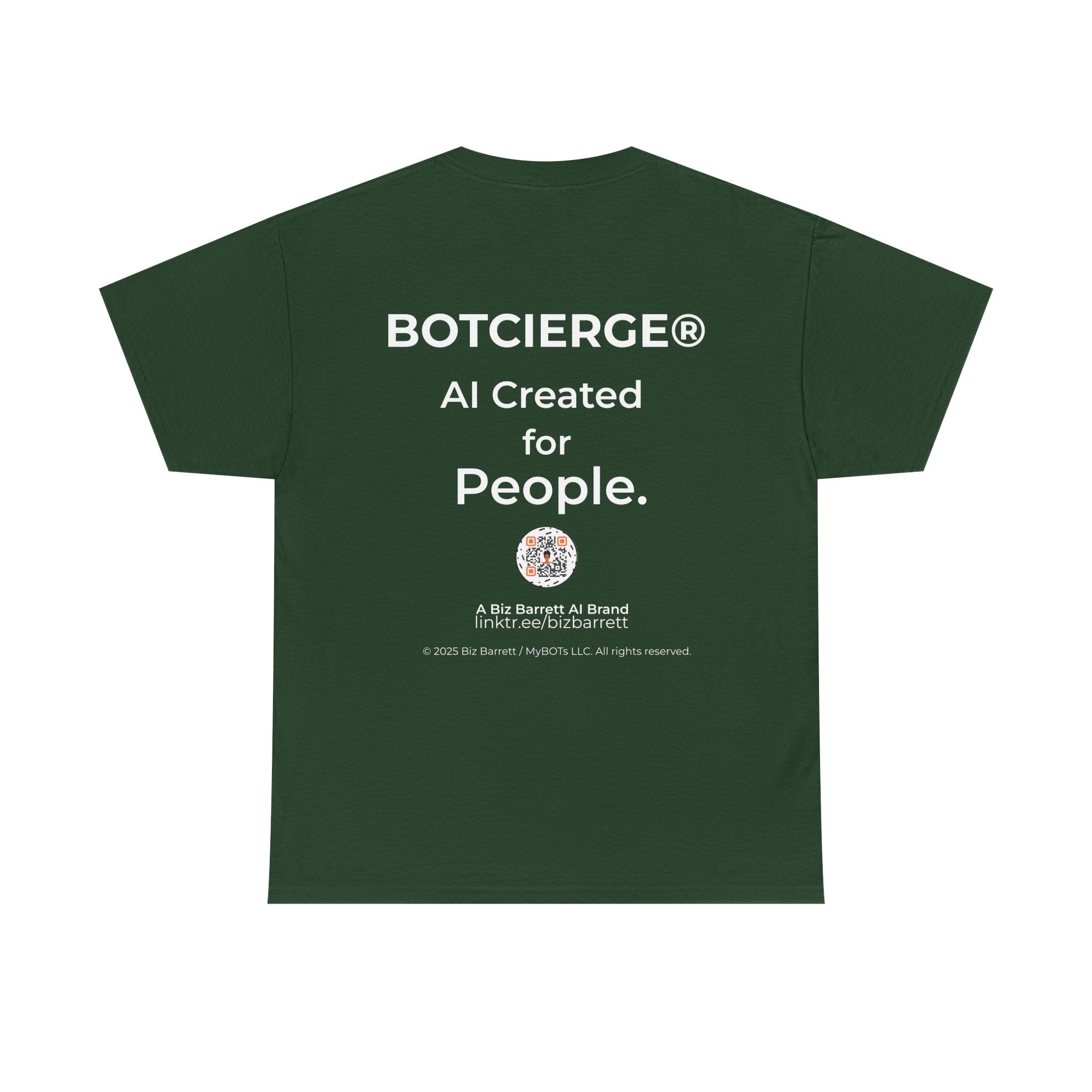 Unisex Security BOT Heavy Cotton Tee (Dark Edition white text)
