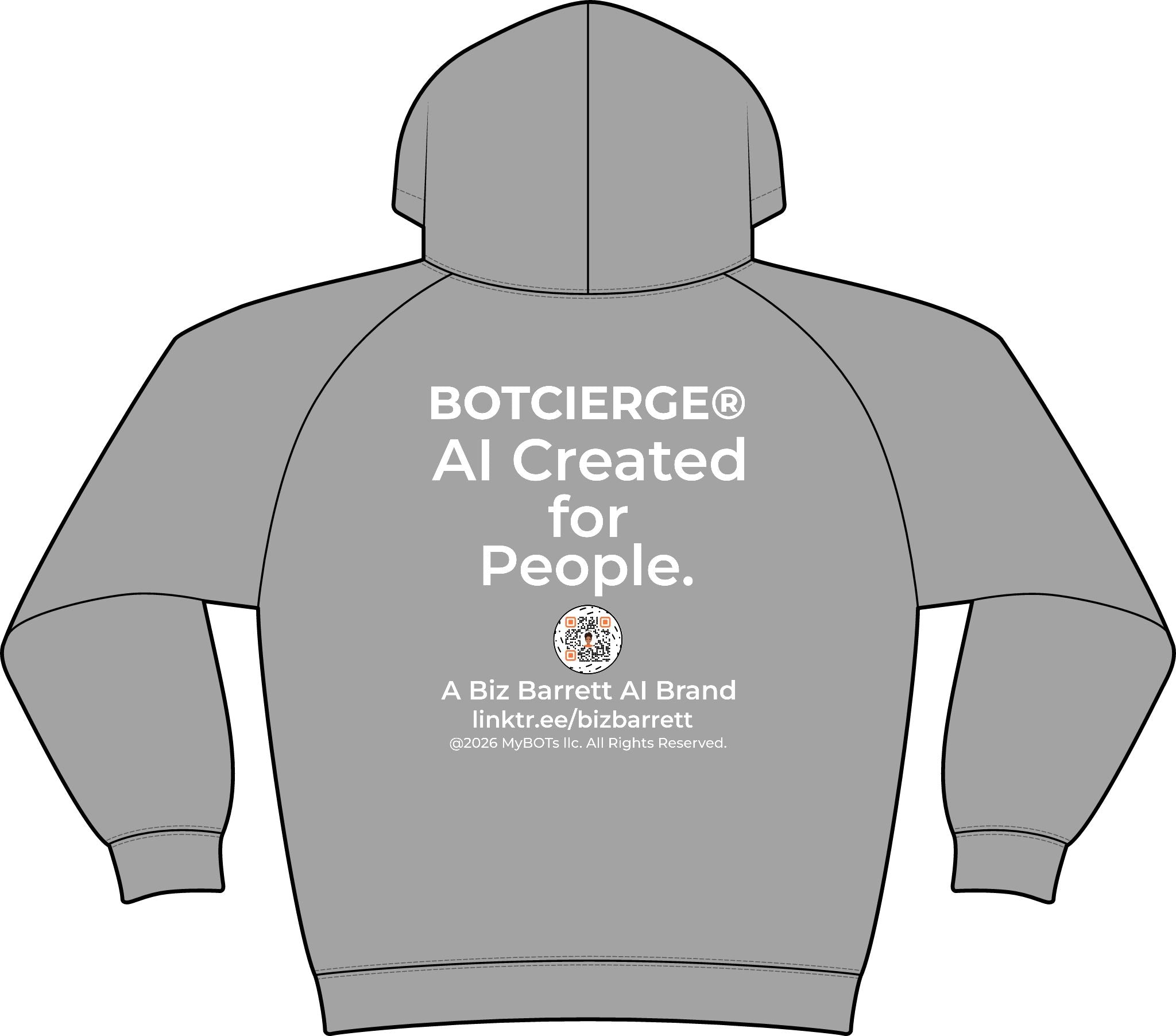Logo Unisex Drive Fleece Pullover Hoodie (Dark Edition with White Print)