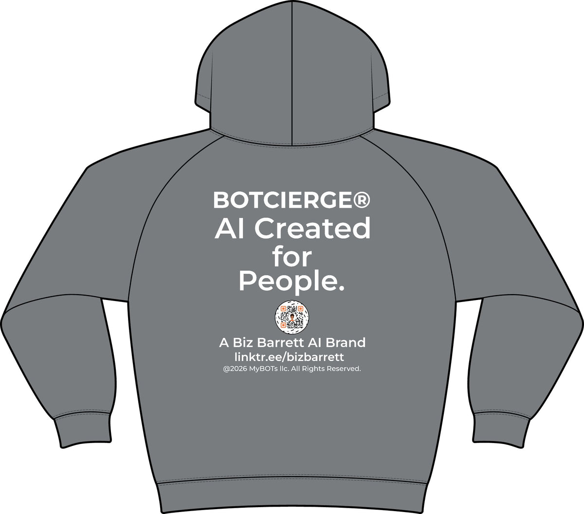 Logo Unisex Drive Fleece Pullover Hoodie (Dark Edition with White Print)