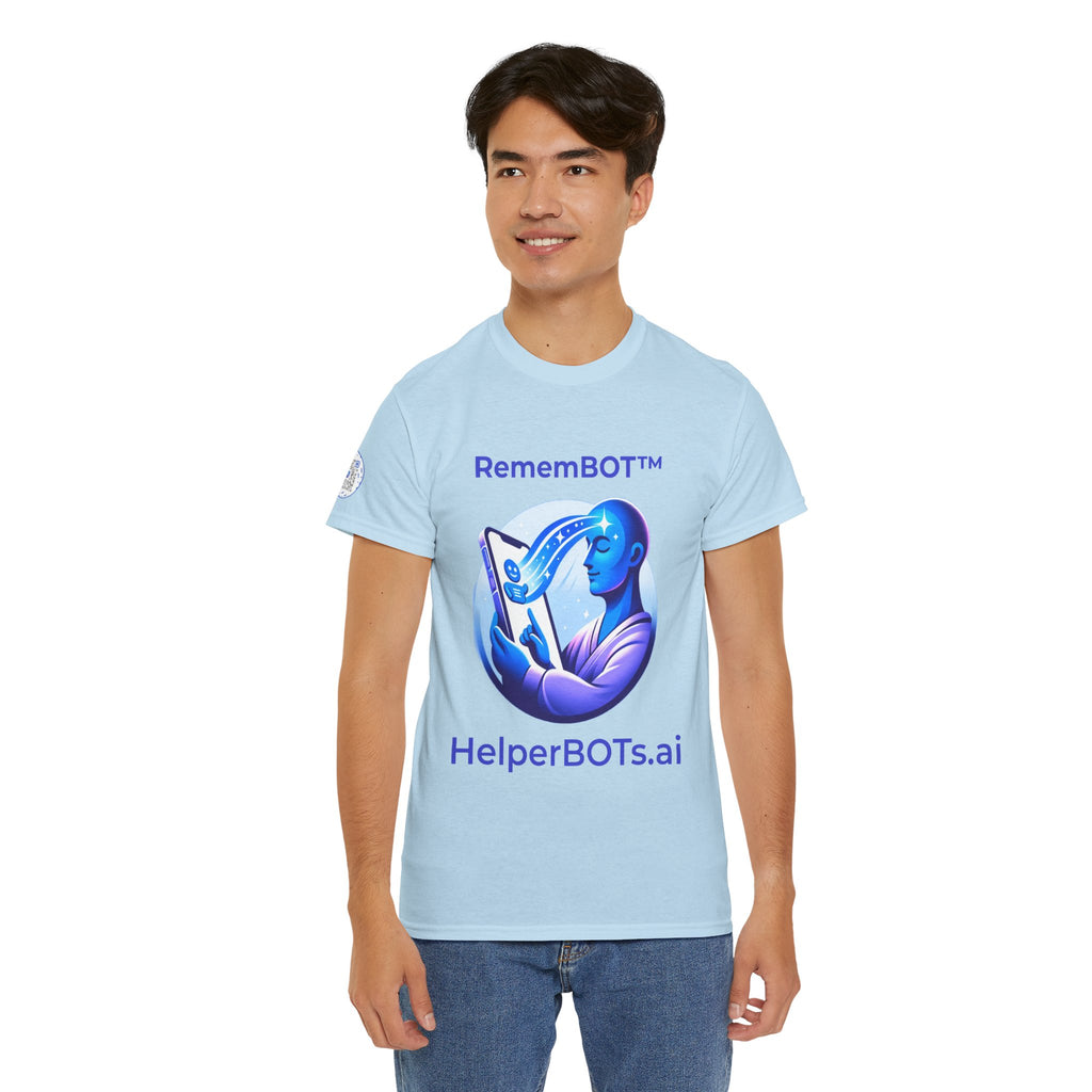 Unisex RememBOT™ Heavy Cotton Tee (Light Edition with Purple Print)